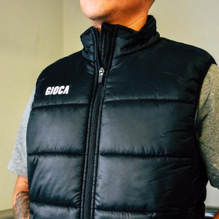PERTH REDSTAR FC INVERNO VEST BLACK with Crest Applied