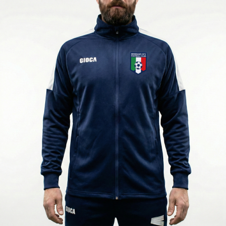 BRISBANE CITY SLIMFIT JACKET NAVY with BCFC LOGO