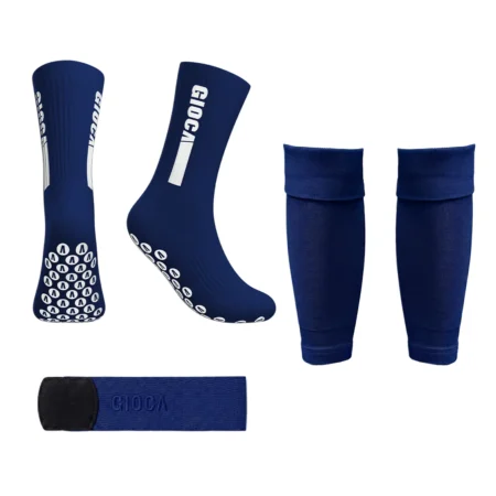 GIOCA GRIPS NAVY + SHIN GUARD STAYS + FOOTLESS SOCKS