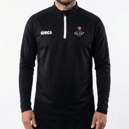 MACARTHUR TALENT COLLARLESS CITY1/4 ZIP JUMPER BLACK